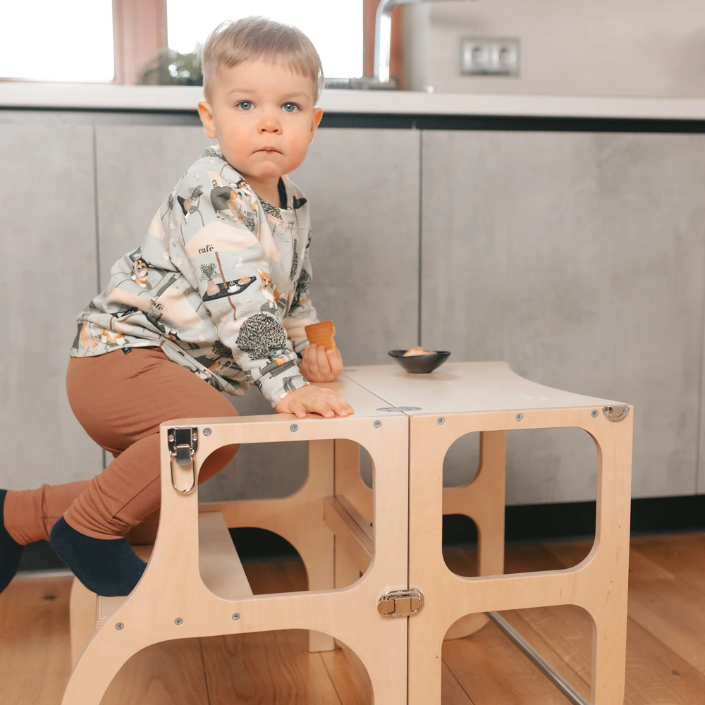 STEP'n'SIT® Transformējams Montessori kāpslītis + galdiņš - Image 4