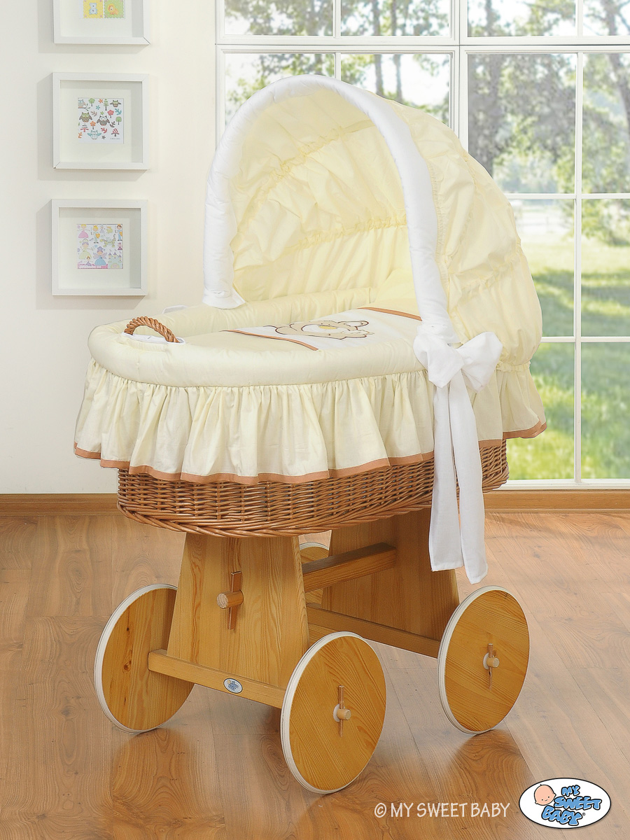 Pīts Mozus grozs ar jumtiņu Lācītis Barnaba, krēmkrāsas — modelis 58962-804