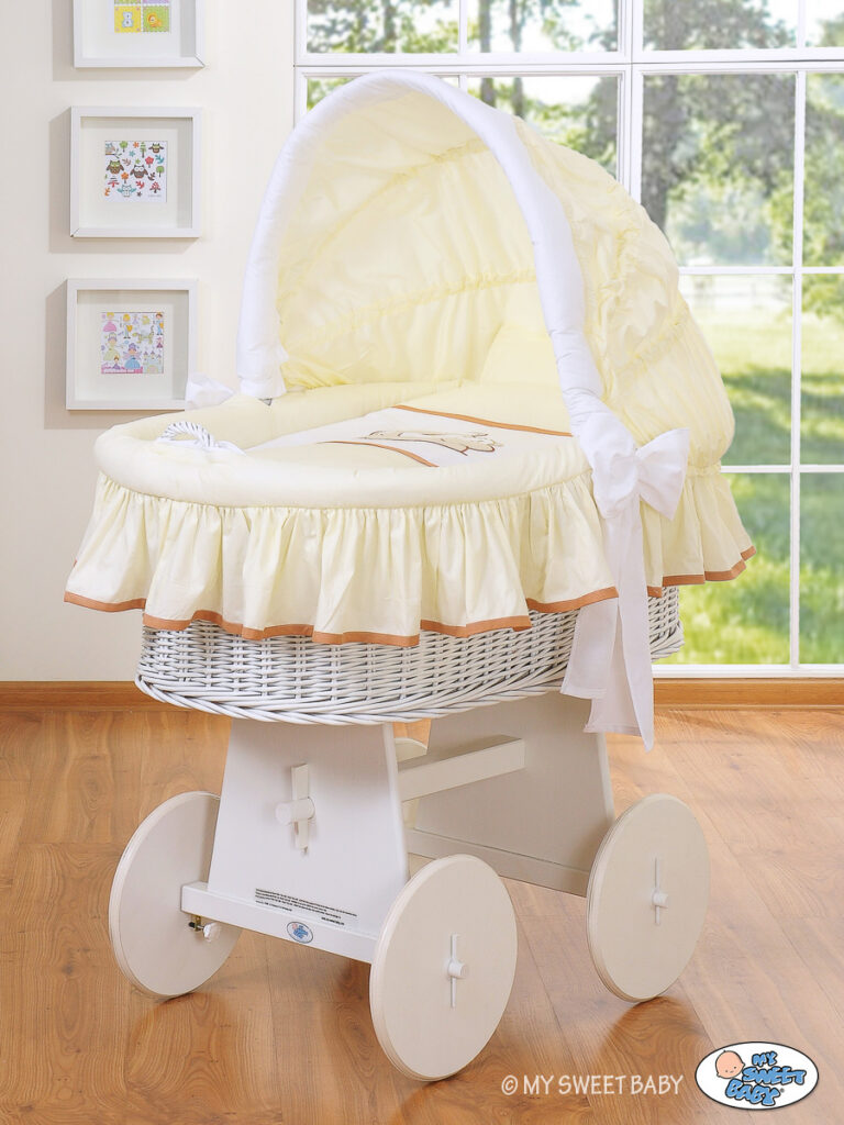 Pīts Mozus grozs ar jumtiņu Lācītis Barnaba, krēmkrāsas — modelis 78962-804