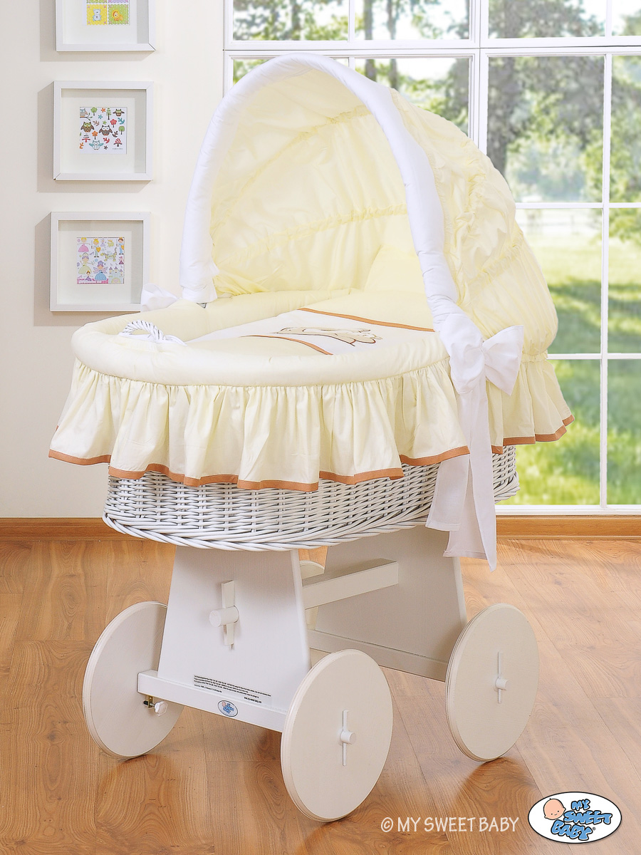 Pīts Mozus grozs ar jumtiņu Lācītis Barnaba, krēmkrāsas — modelis 78962-804