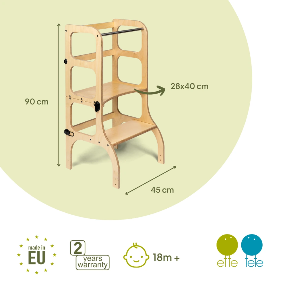 STEP'n'SIT® Transformējams Montessori kāpslītis + galdiņš - Image 8