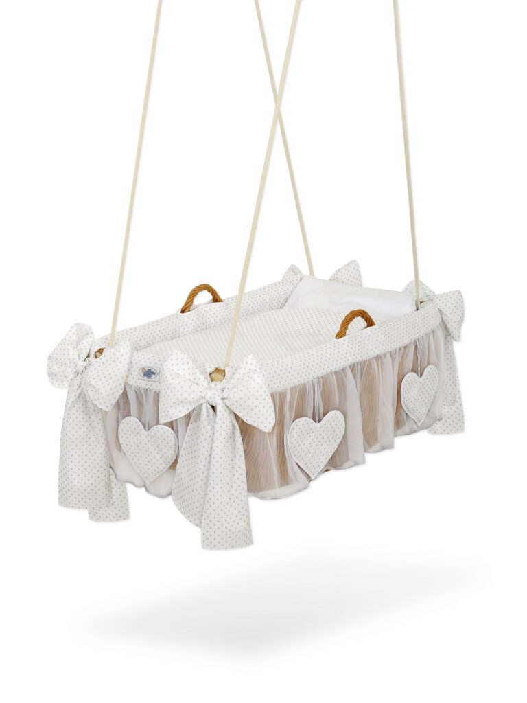 Moses Basket Hanging crib - Grey dots — modelis 1478-247