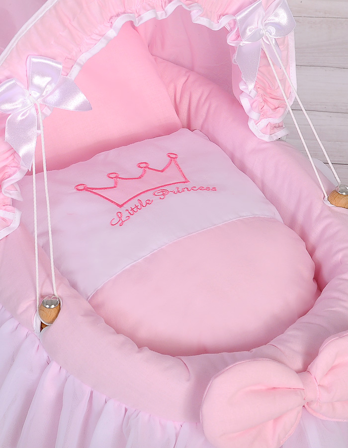 Pīts šūpulītis lellēm ar jumtiņu, Mazā princese — rozā