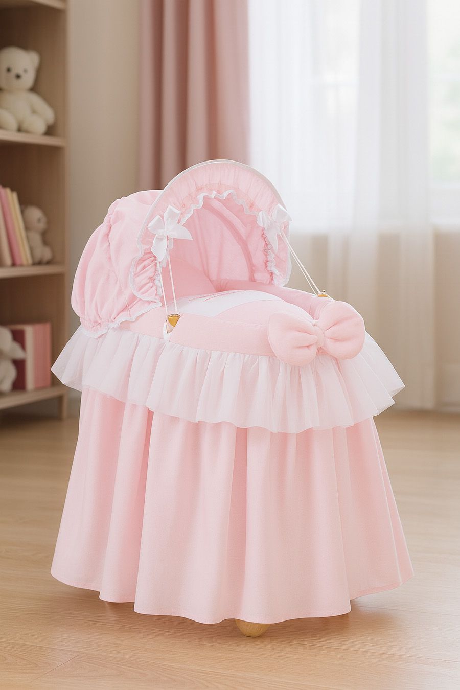 Pīts šūpulītis lellēm ar jumtiņu, Mazā princese — rozā