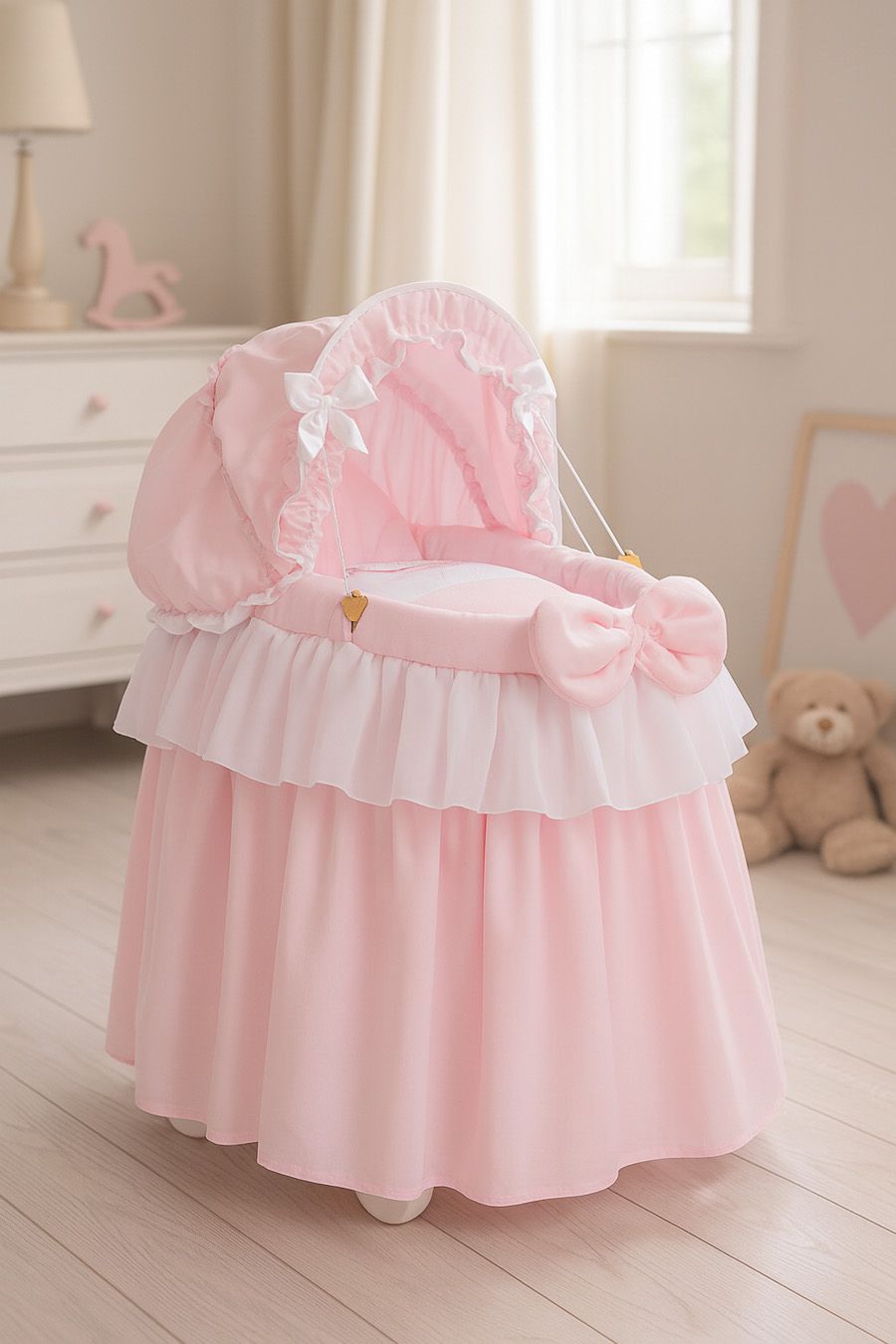 Pīts šūpulītis lellēm ar jumtiņu, Mazā princese — rozā