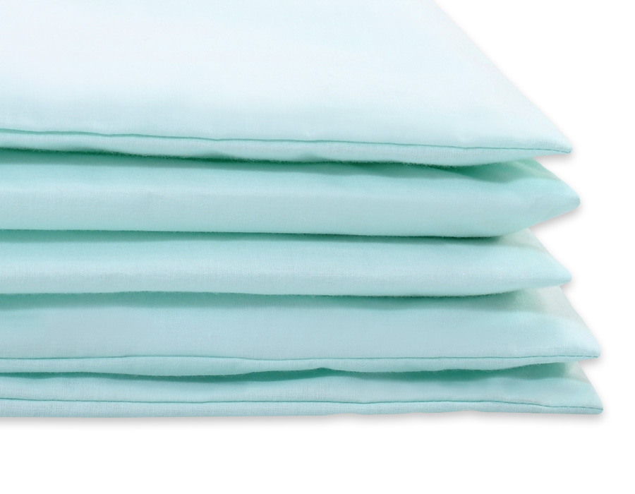 Kokvilnas bērnu gultasveļas komplekts, 2 daļas, spilvendrāna 60 × 40 cm un segas pārvalks 120 × 90 cm – piparmētru krāsā