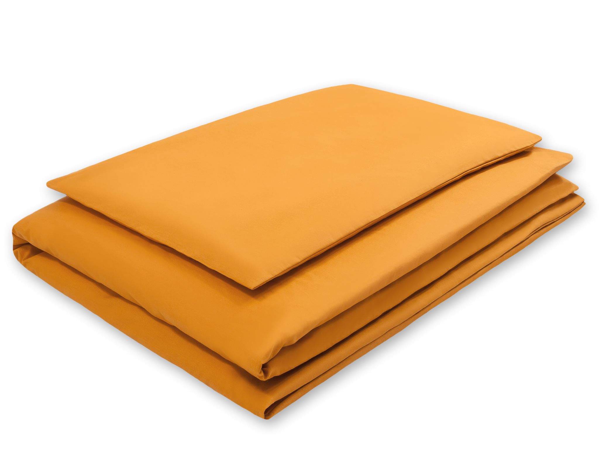 Kokvilnas bērnu gultasveļas komplekts, 2 daļas, spilvendrāna 60 × 40 cm un segas pārvalks 120 × 90 cm – medus dzeltenā krāsā