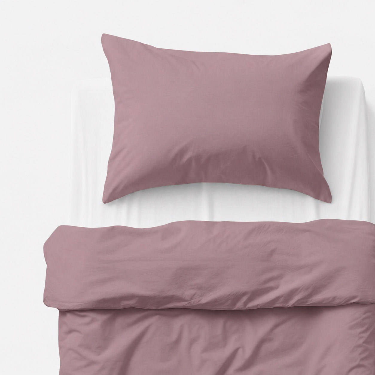 Cotton children's bedding set, 2 pieces, pillowcase 60x40 cm and duvet cover 120x90 - pastel violet
