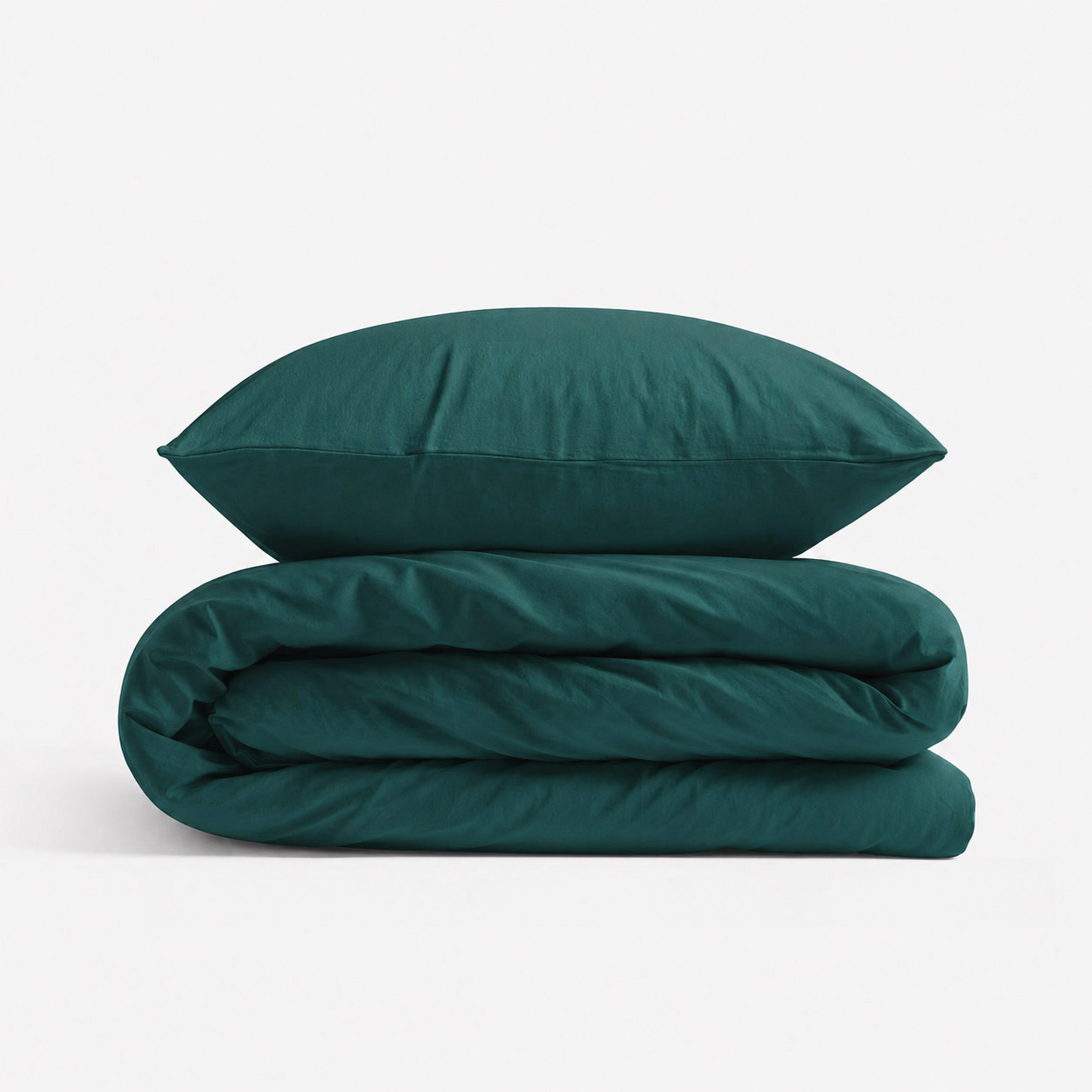 Cotton children's bedding set, 2 pieces, pillowcase 60x40 cm and duvet cover 120x90 cm bottle green