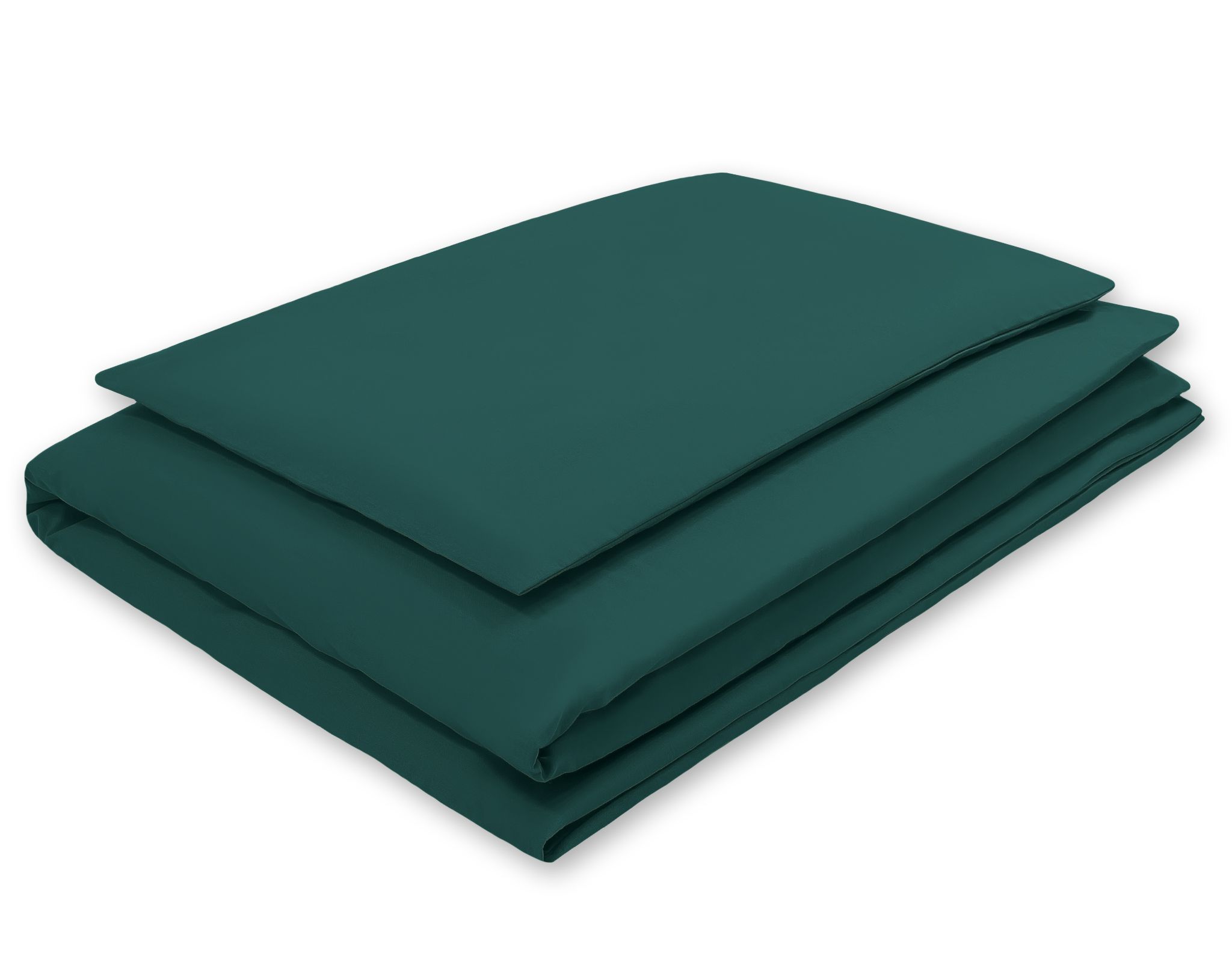 Cotton children's bedding set 2 pieces pillowcase 60x40 cm and duvet cover 135x100 cm bottle green