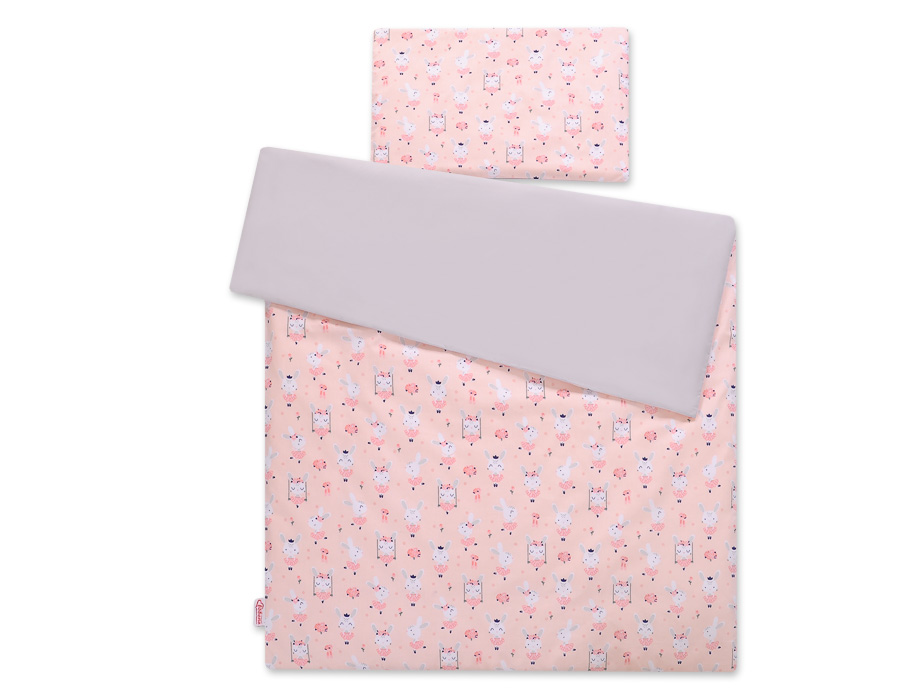 2 daļu kokvilnas gultasveļas komplekts zīdaiņiem, 120 × 90 cm – rozā balerīnas