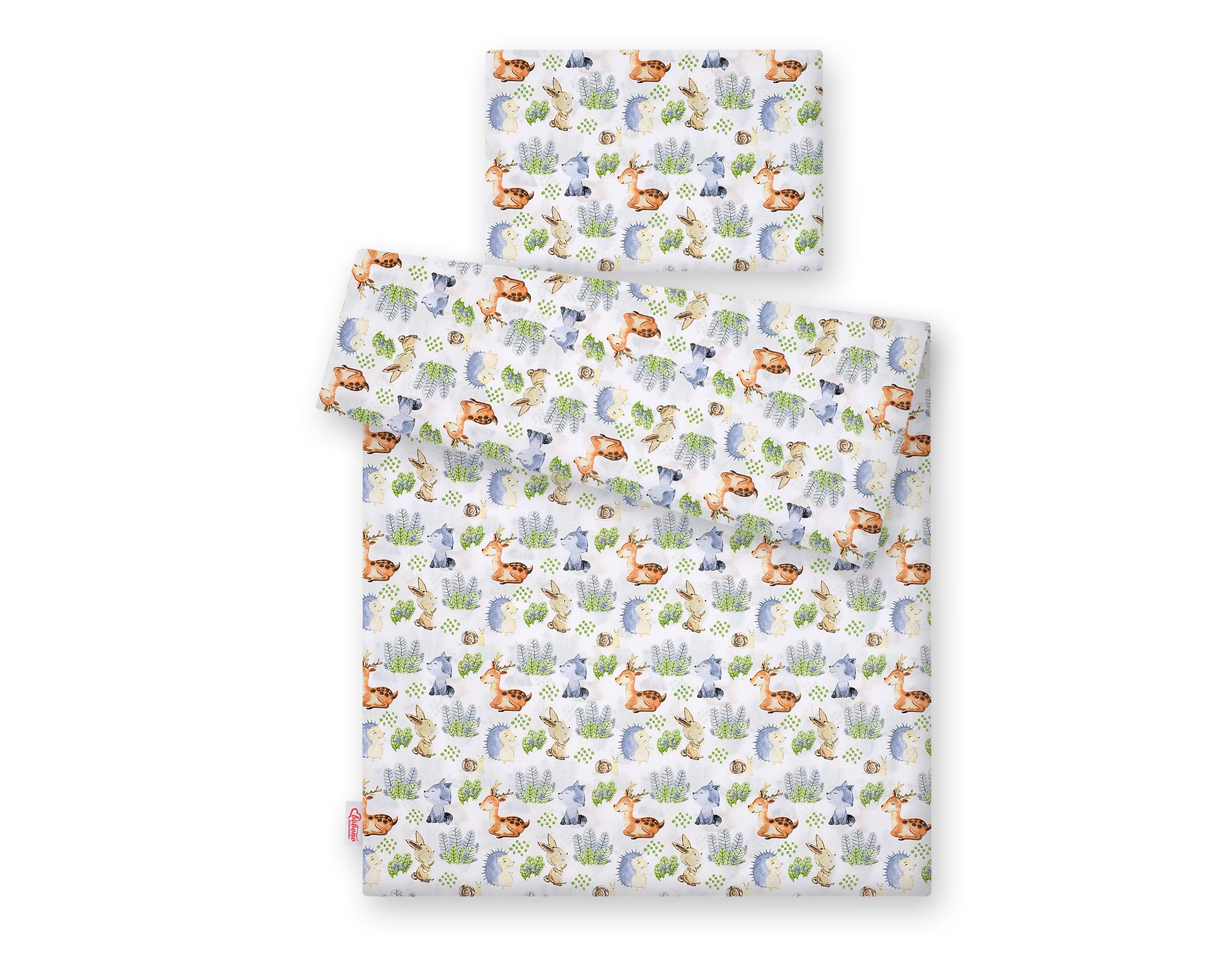 Baby cotton bedding set 2-pcs 120x90 cm- Forest Adventure