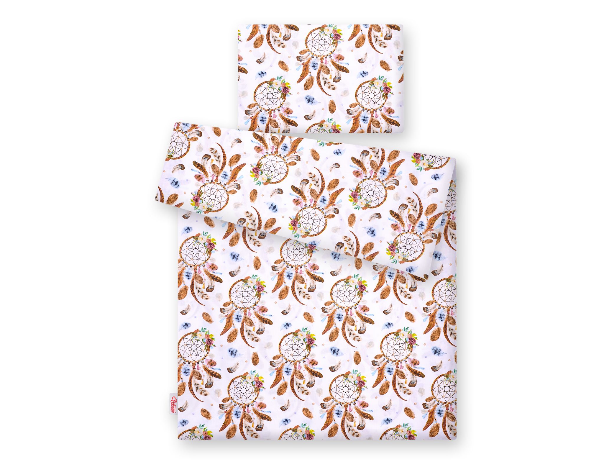 Baby cotton bedding set 2-pcs 135x100 cm- dream catchers white