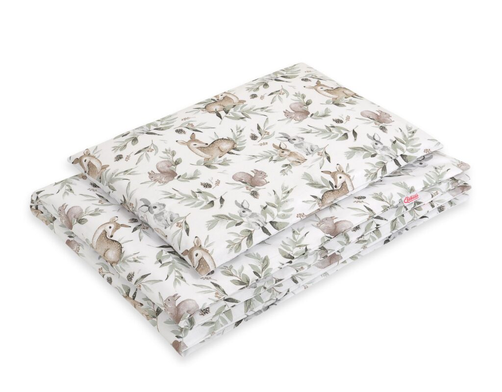 Baby cotton bedding set 2-pcs 135x100 cm- woodland olive