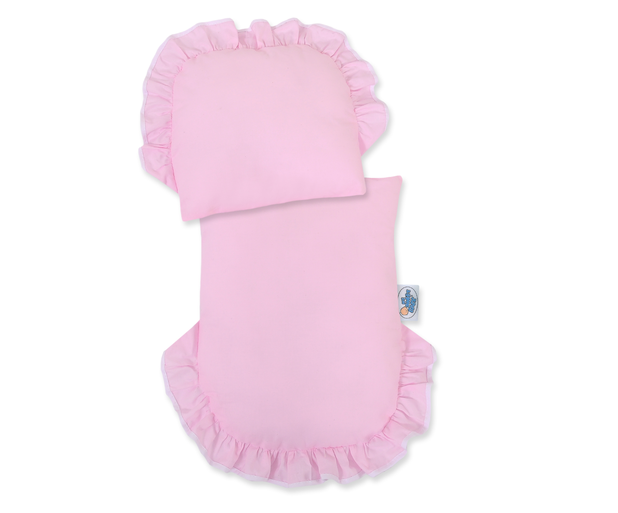 Wicker doll pushchair white with pink bedding and soft padding STELLA