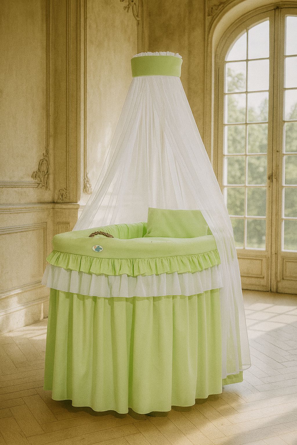 Pīts Mozus grozs ar baldahīnu – Little Princess, zaļš