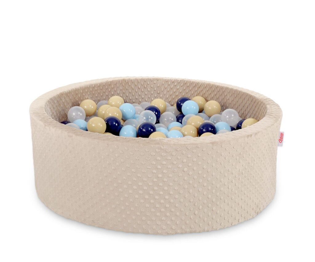 Ball-pit minky H-30 cm with balls 200pcs- beige
