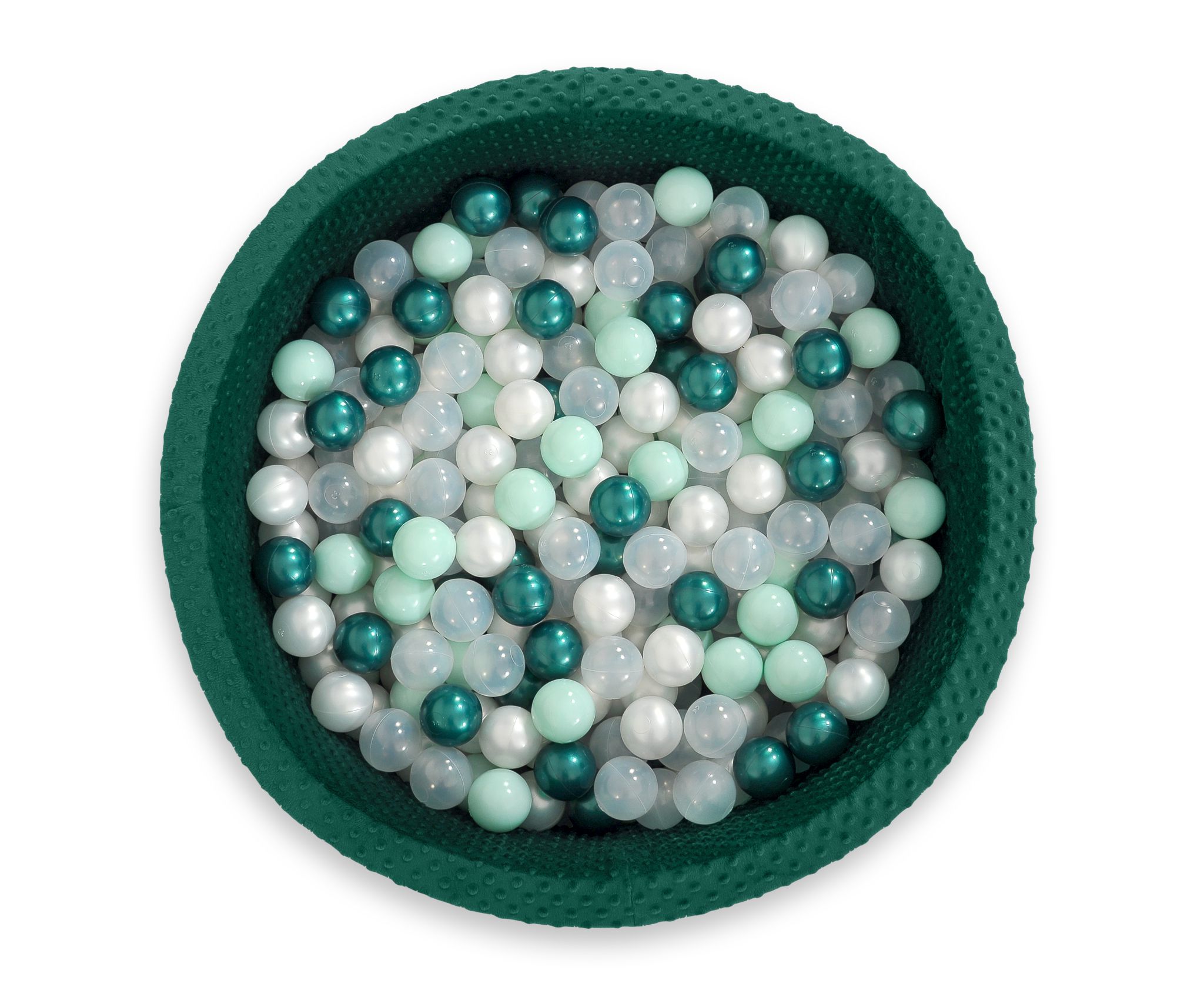 Ball-pit minky H-30 cm with balls 200pcs- bottle green