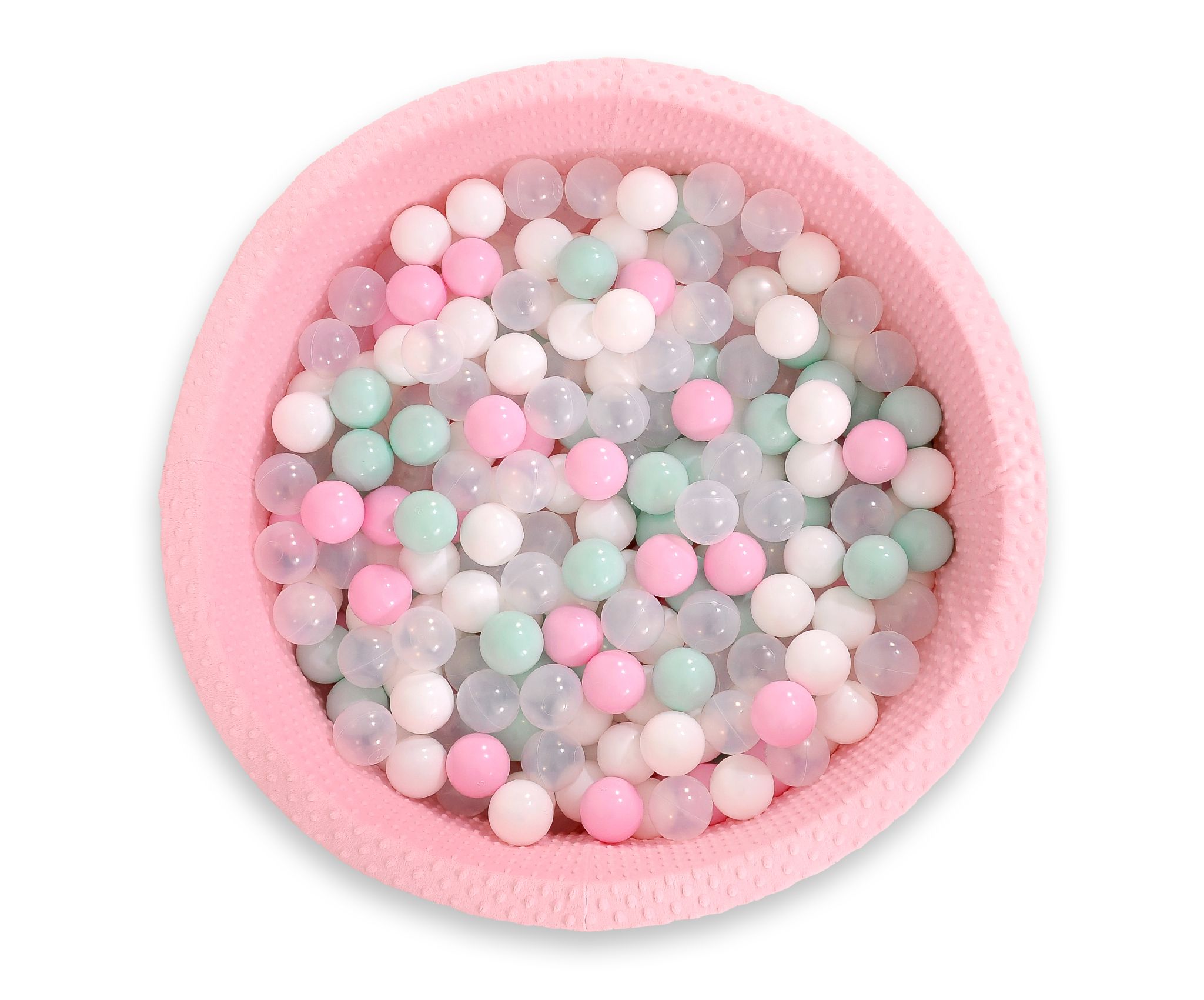 Ball-pit minky H-30 cm with balls 300pcs - pink