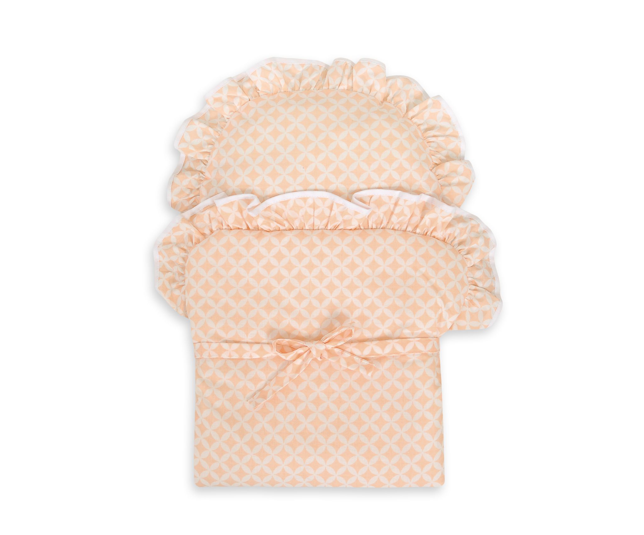 Baby doll swaddling blanket - rosette peach
