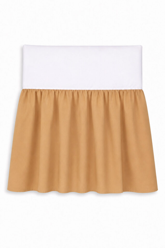 Bērnu gultiņas apakšmalas volāns 120 × 60 cm – toffee krāsā