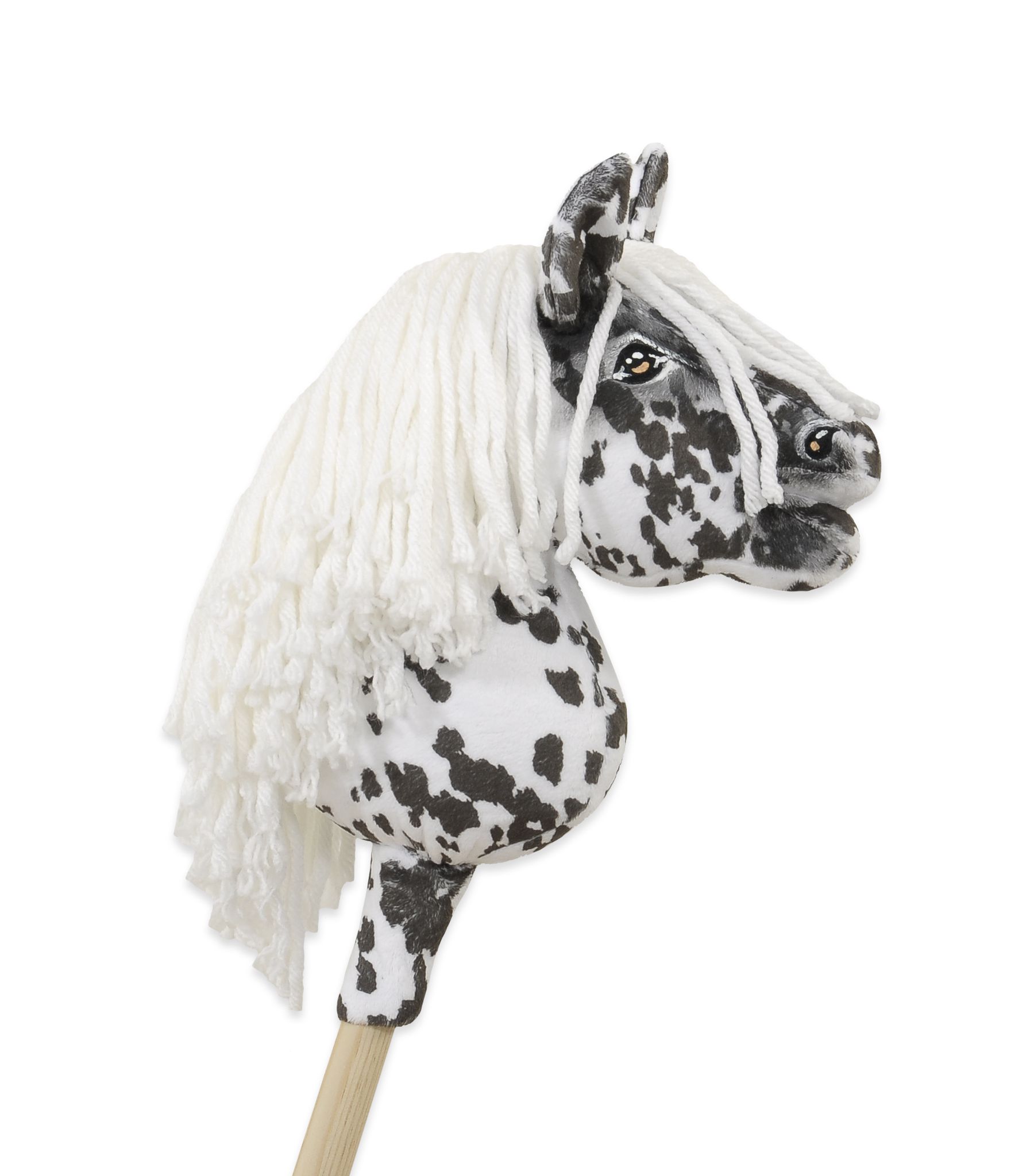 Horse on a stick Super Hobby Horse Premium leopard with a white mane A5
