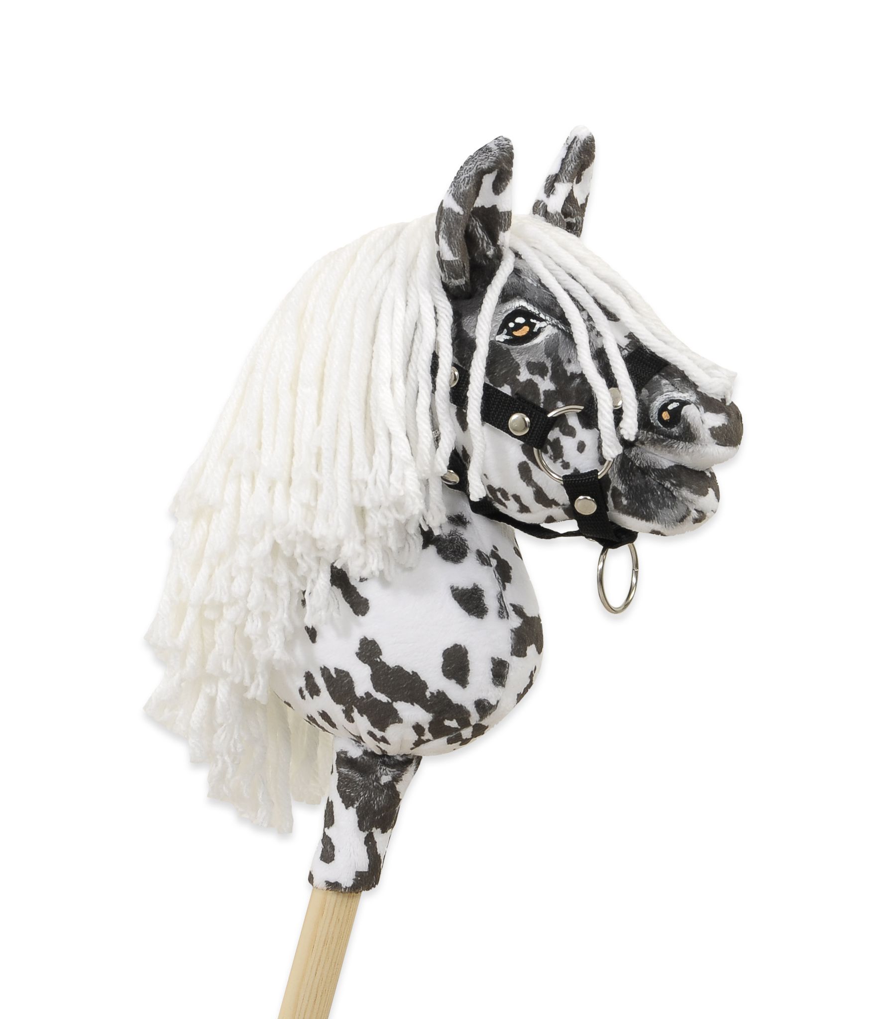 Horse on a stick Super Hobby Horse Premium leopard with a white mane A5