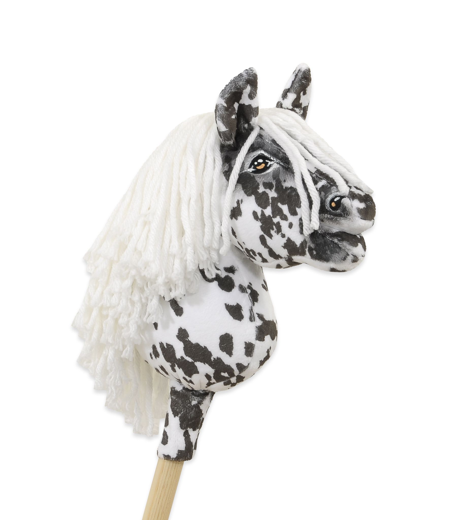 Horse on a stick Super Hobby Horse Premium leopard with a white mane A5