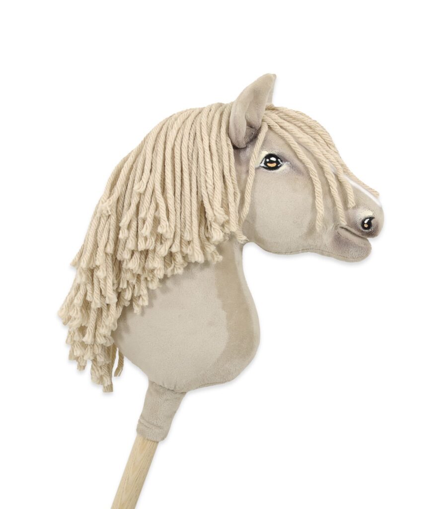 Horse on a stick Super Hobby Horse Premium - cremello horse A4