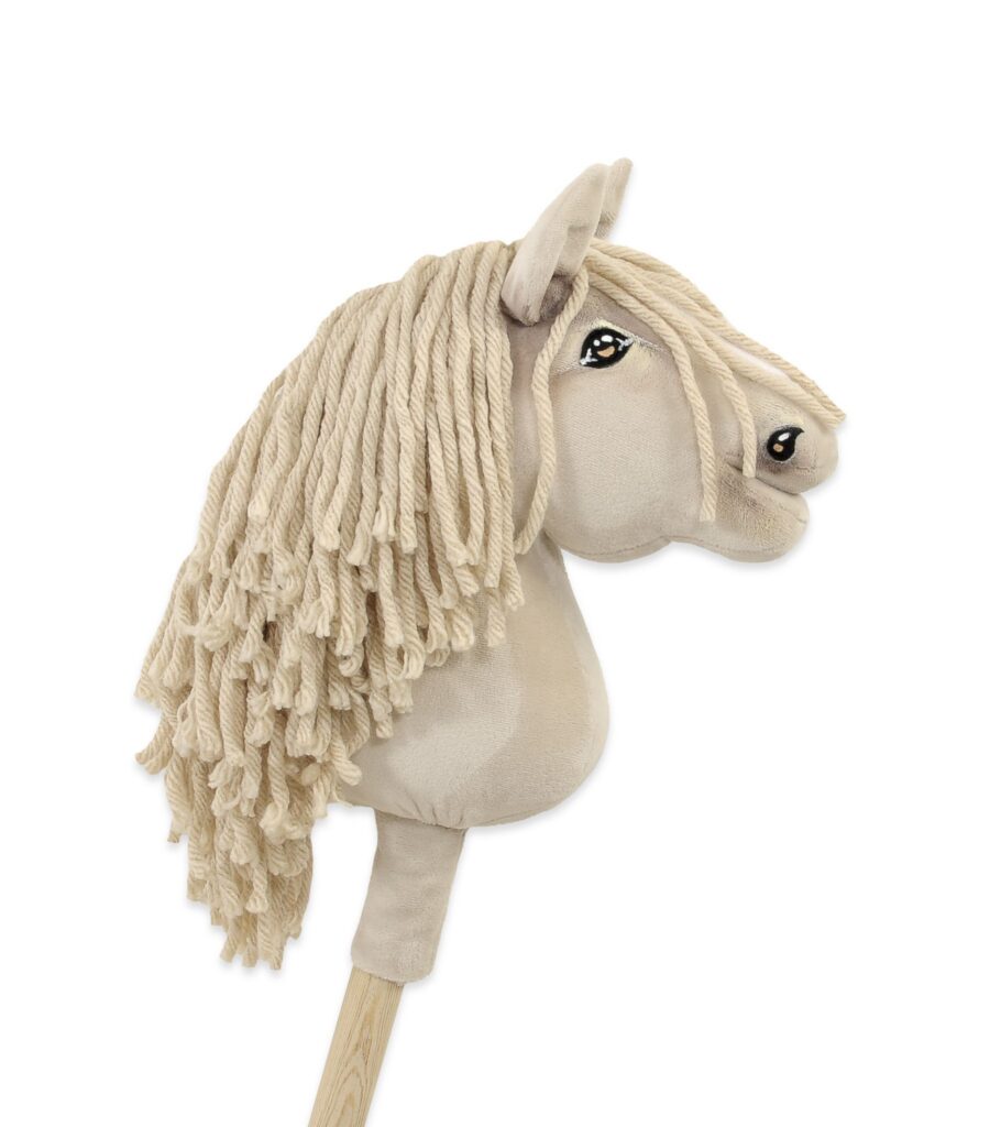Horse on a stick Super Hobby Horse Premium cremello horse A5