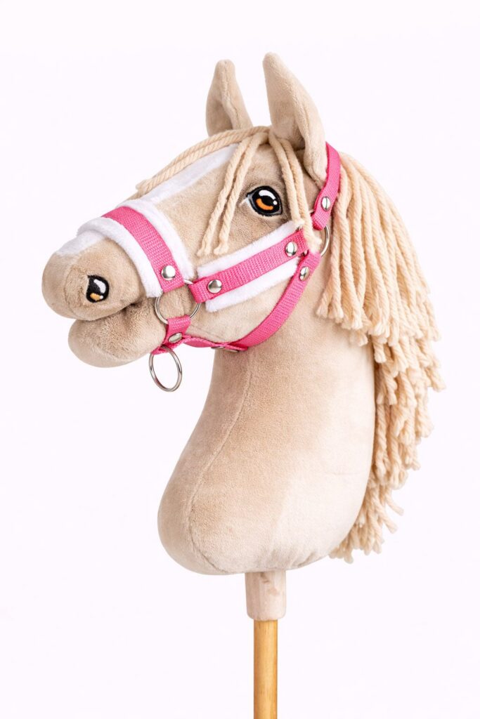 The adjustable halter for Hobby Horse A3 - pink with white furry