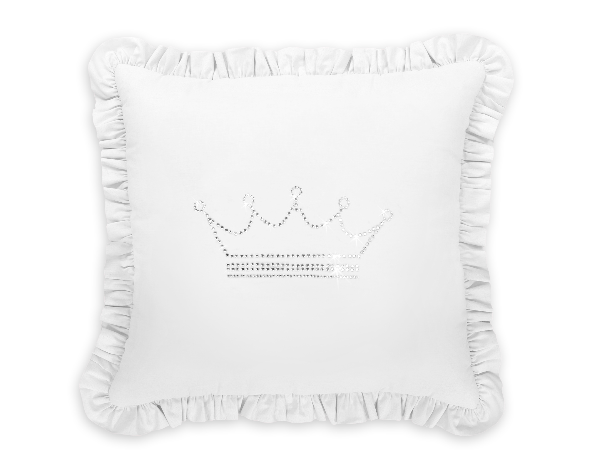 Decorative pillow with application - white