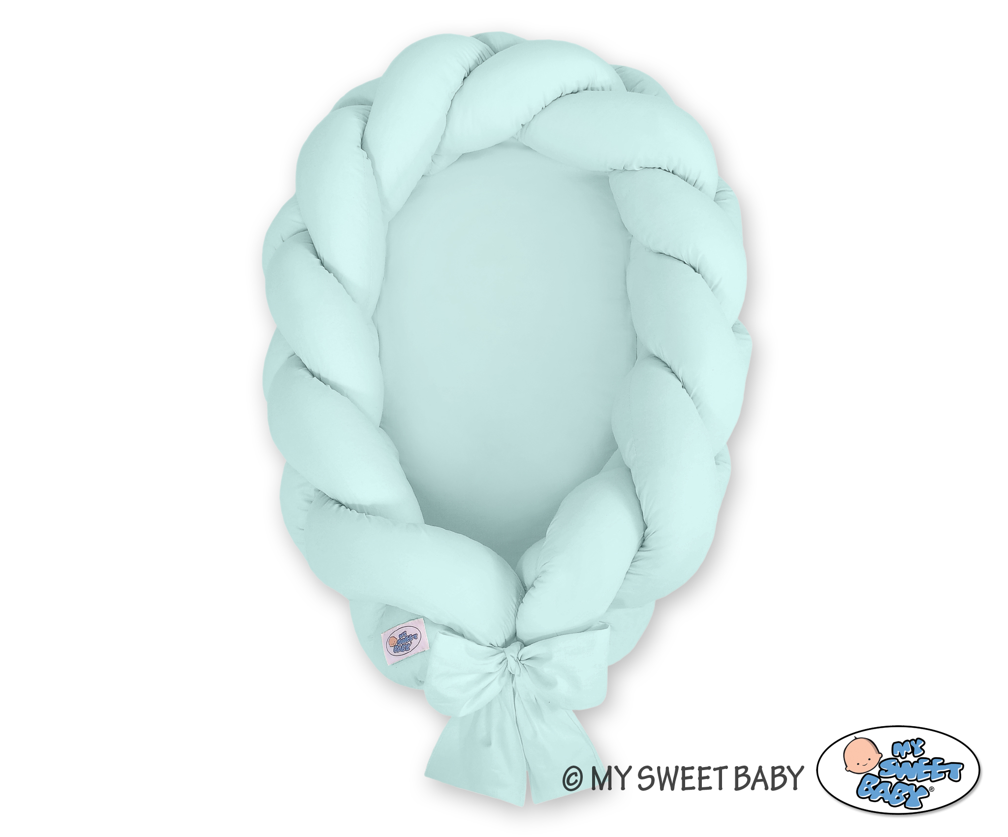 Braided baby nest 2 in 1 - mint