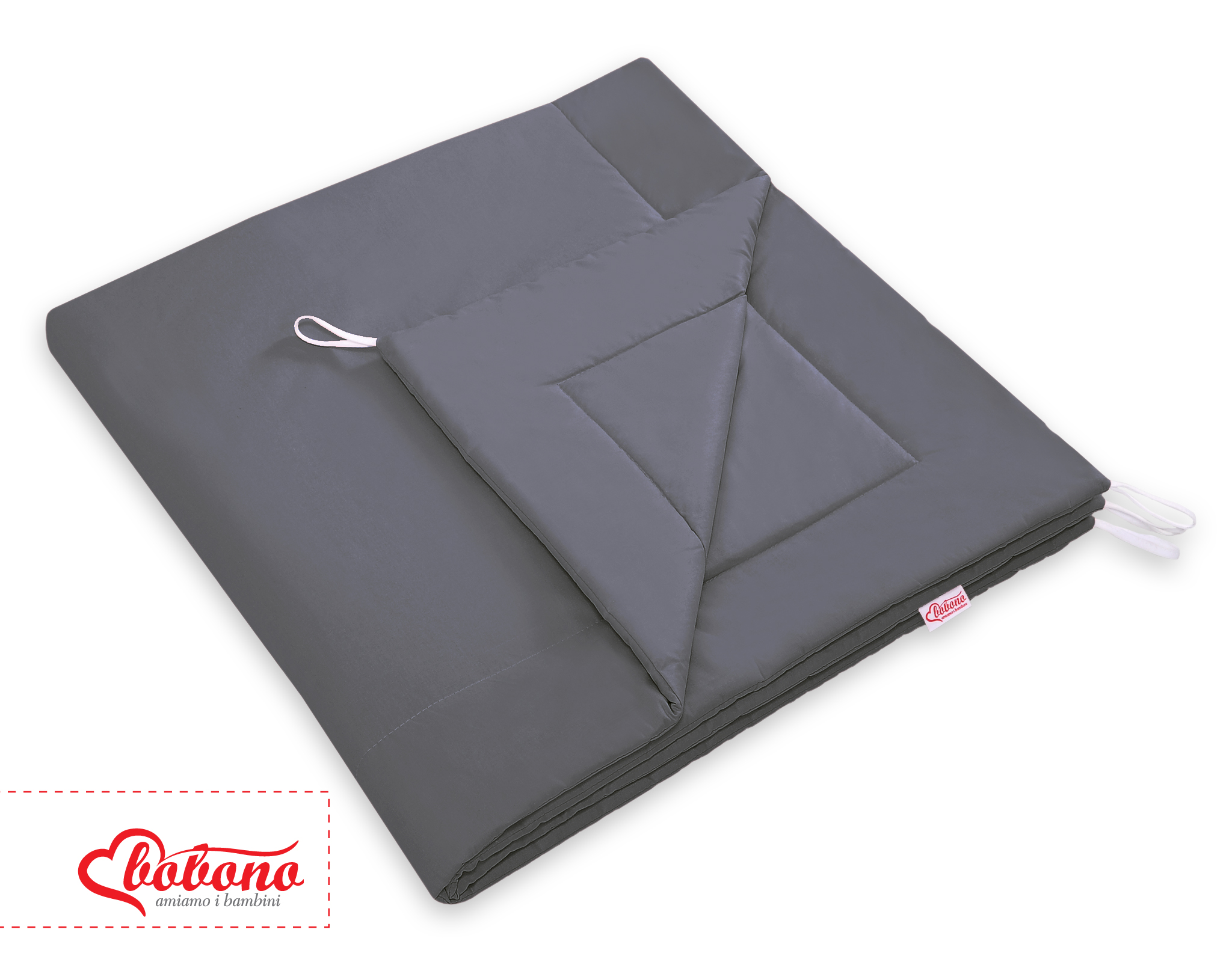 Double-sided teepee playmat- anthracite