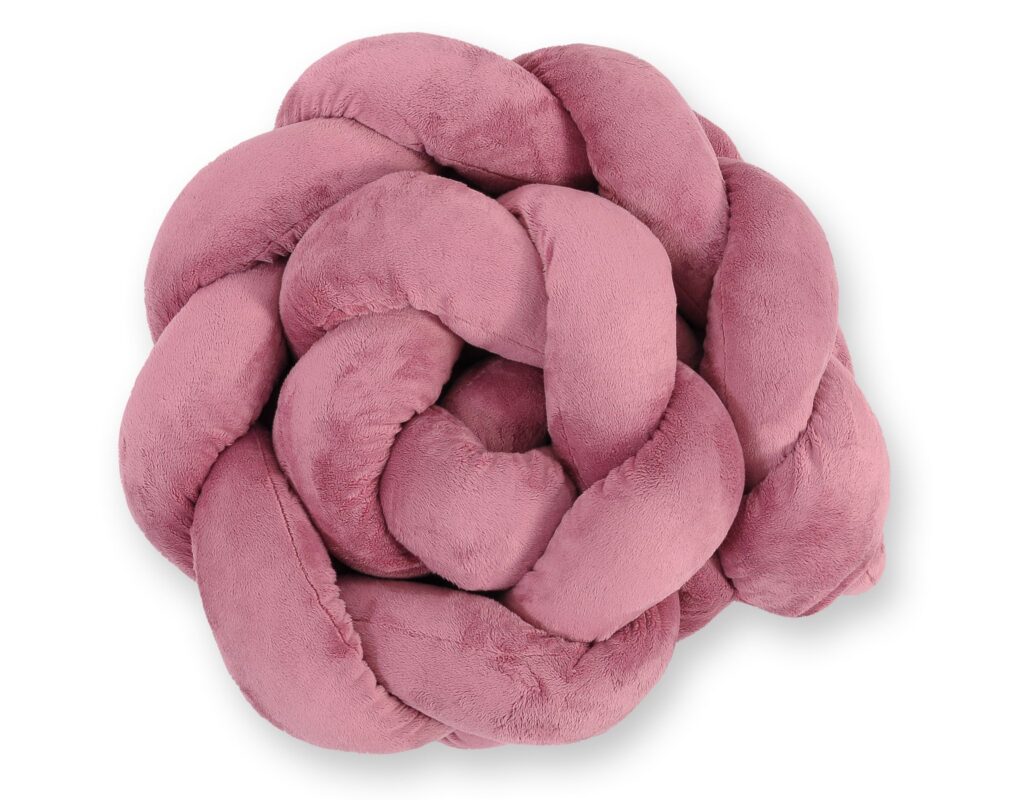 Knot bumper minky 180cm - pastel pink