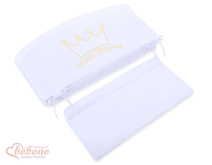 Universālā XXL gultiņas apmalīte – Mazais princis/princese, balta