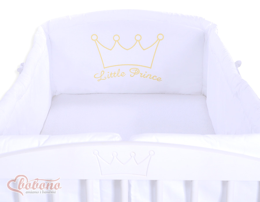Universālā XXL gultiņas apmalīte – Mazais princis/princese, balta
