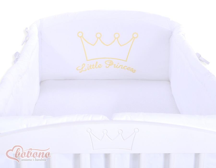 Universālā XXL gultiņas apmalīte – Mazais princis/princese, balta