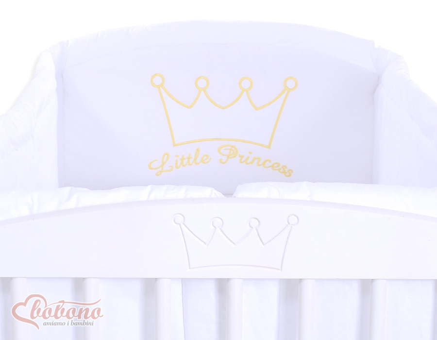 Universālā XXL gultiņas apmalīte – Mazais princis/princese, balta