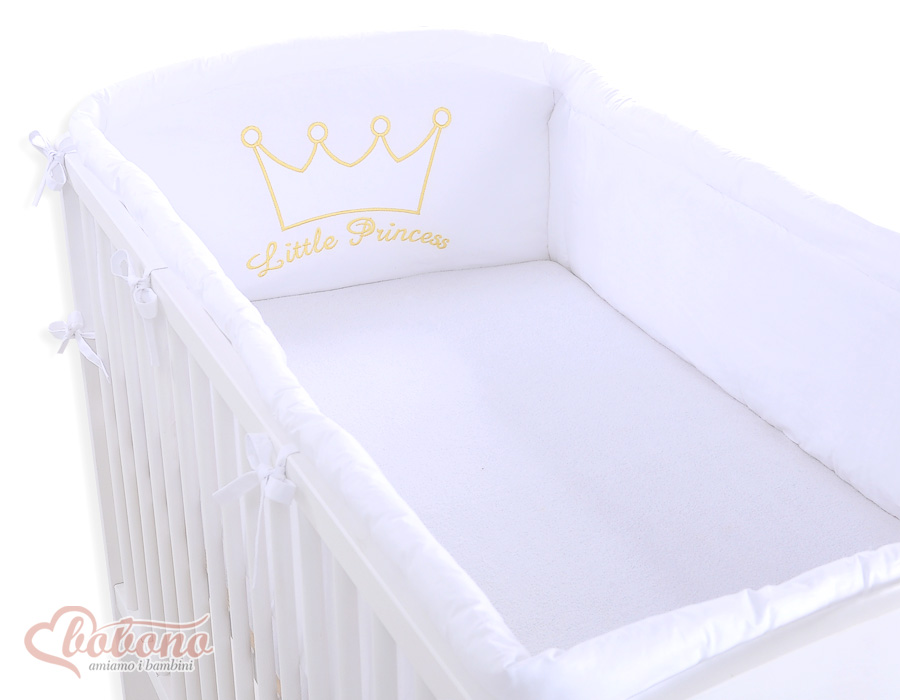 Universālā XXL gultiņas apmalīte – Mazais princis/princese, balta