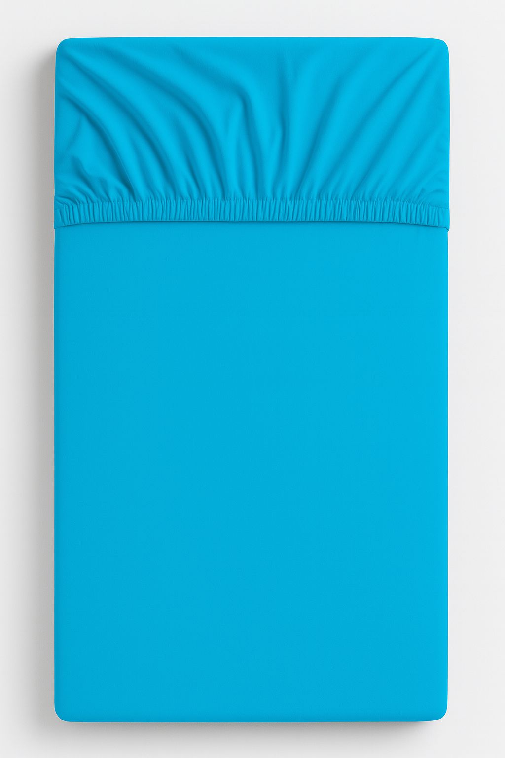 Kokvilnas palags ar gumiju 120 × 60 cm, tirkīza krāsā