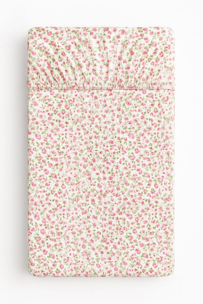 Sheet made of cotton 120x60cm -little pink flowers
