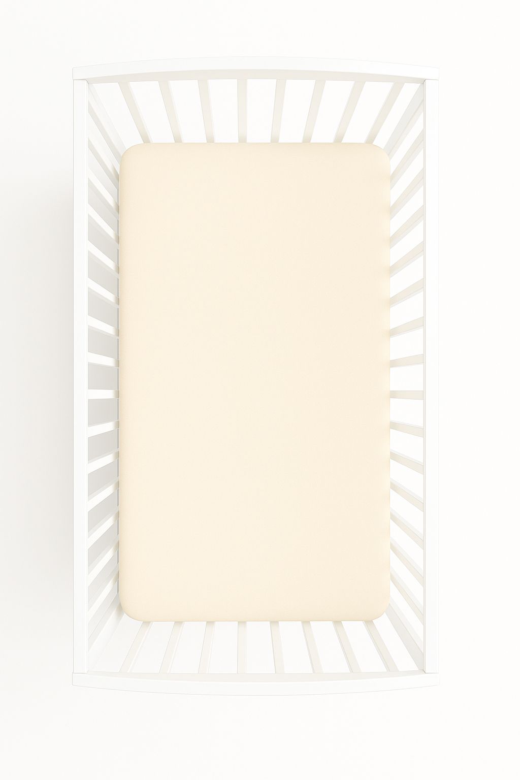 Kokvilnas džersija palags ar gumiju, 120 × 60 cm – krēmkrāsas