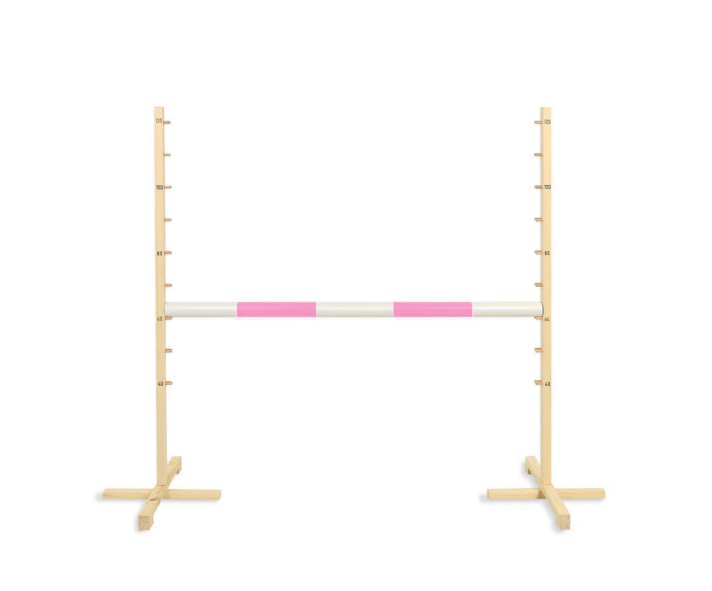 Jumping obstacle for Hobby Horse 120cm, beam light pink