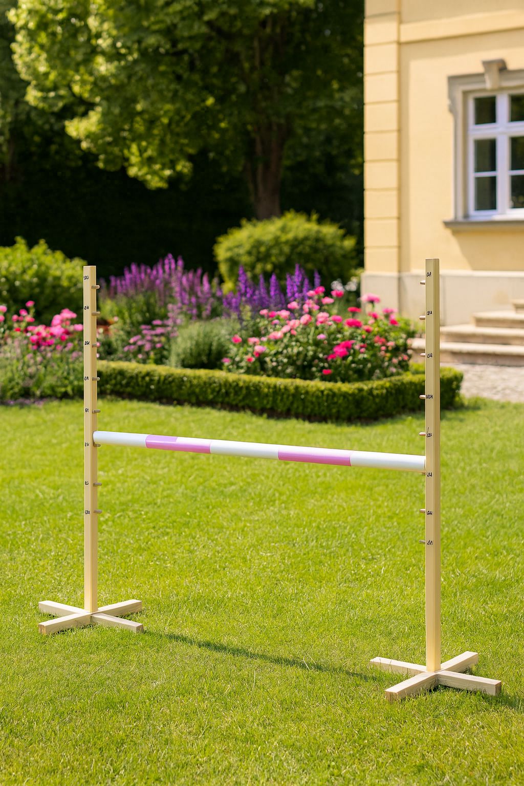 Jumping obstacle for Hobby Horse 120cm, beam light pink
