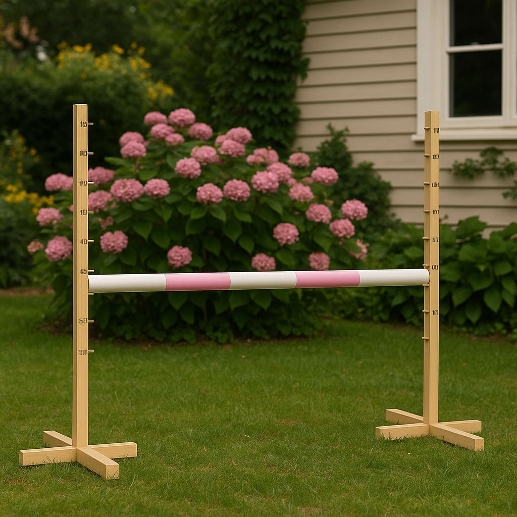 Jumping obstacle for Hobby Horse 120cm, beam light pink