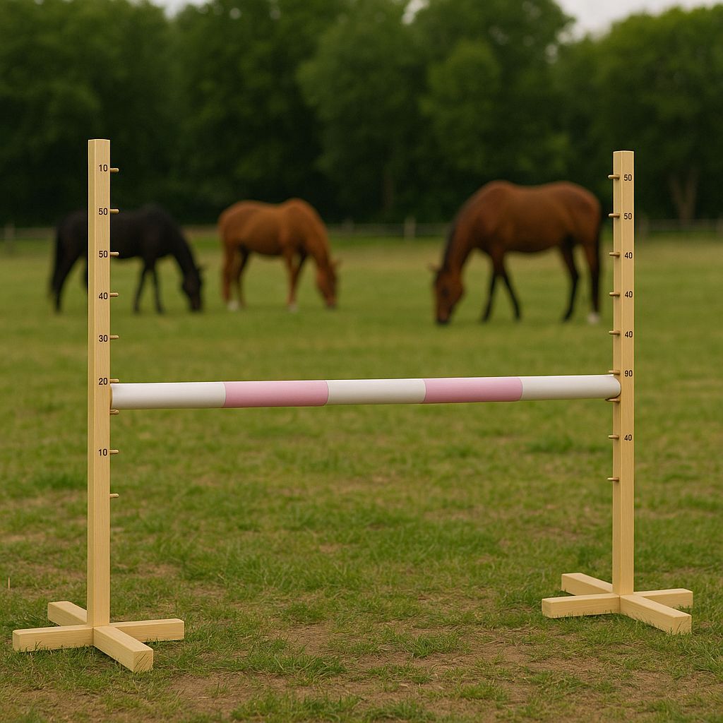 Jumping obstacle for Hobby Horse 120cm, beam light pink