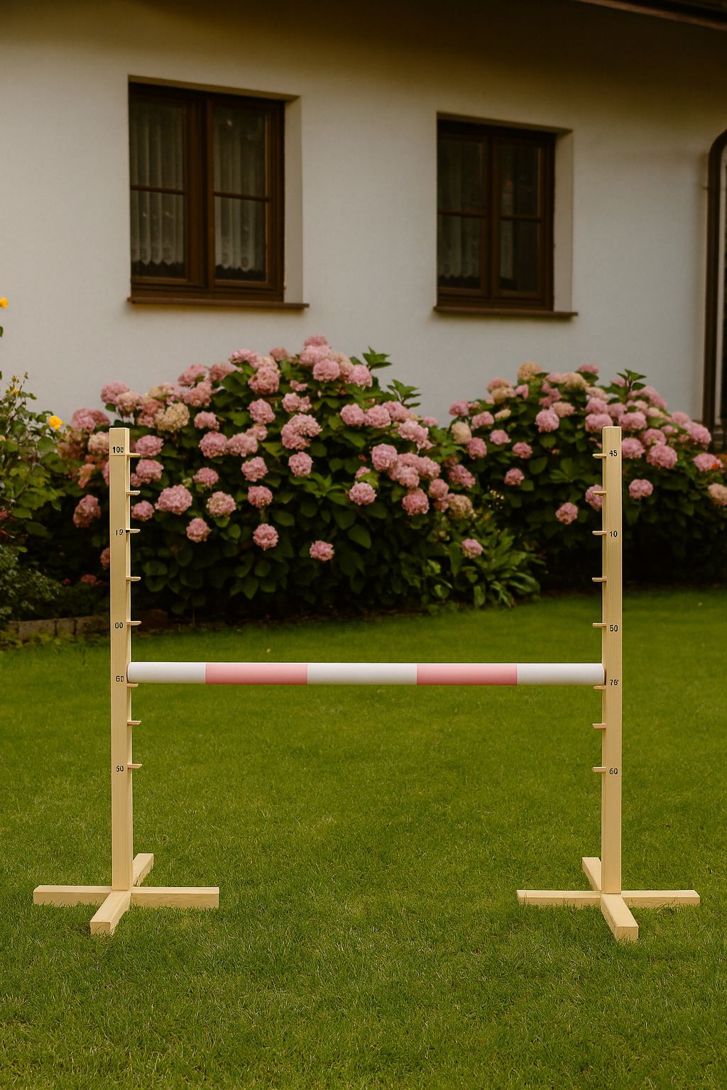 Jumping obstacle for Hobby Horse 120cm, beam light pink