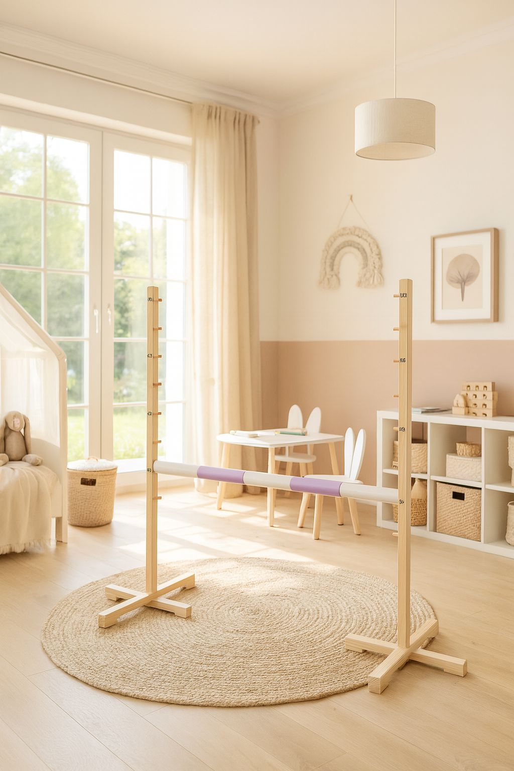 Jumping obstacle for Hobby Horse 120cm, beam light purple