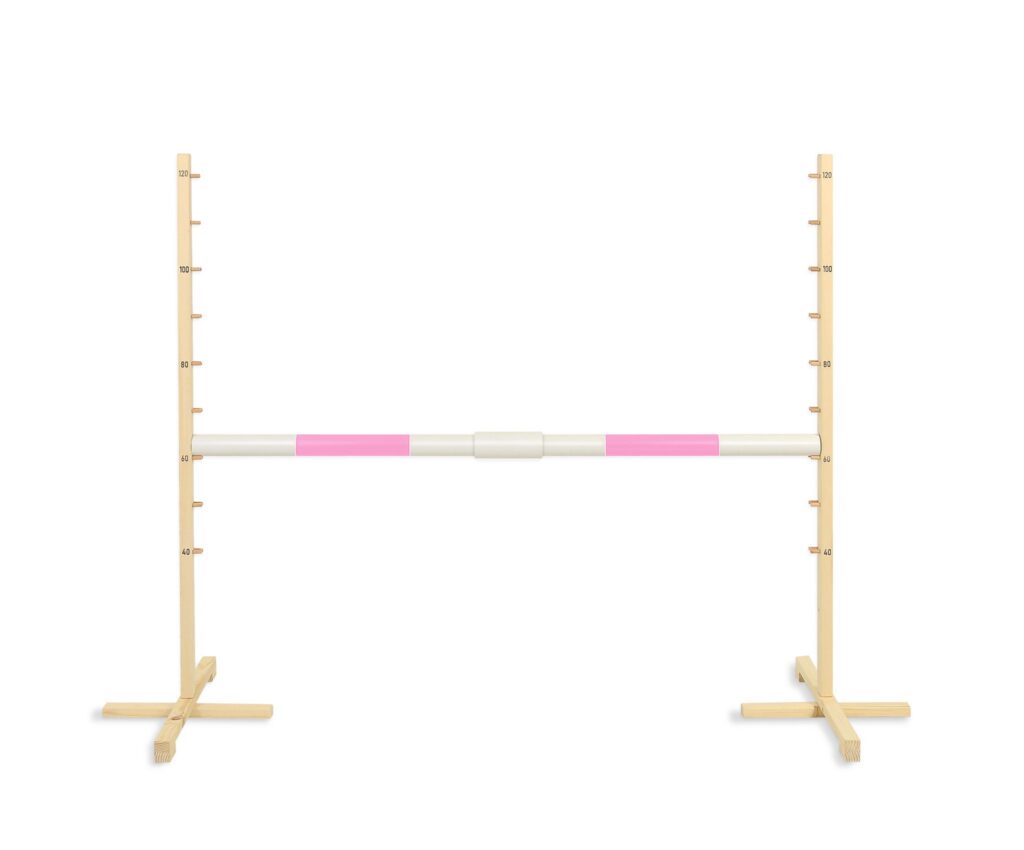 Jumping obstacle for Hobby Horse 160 cm, h-120cm, beam light pink